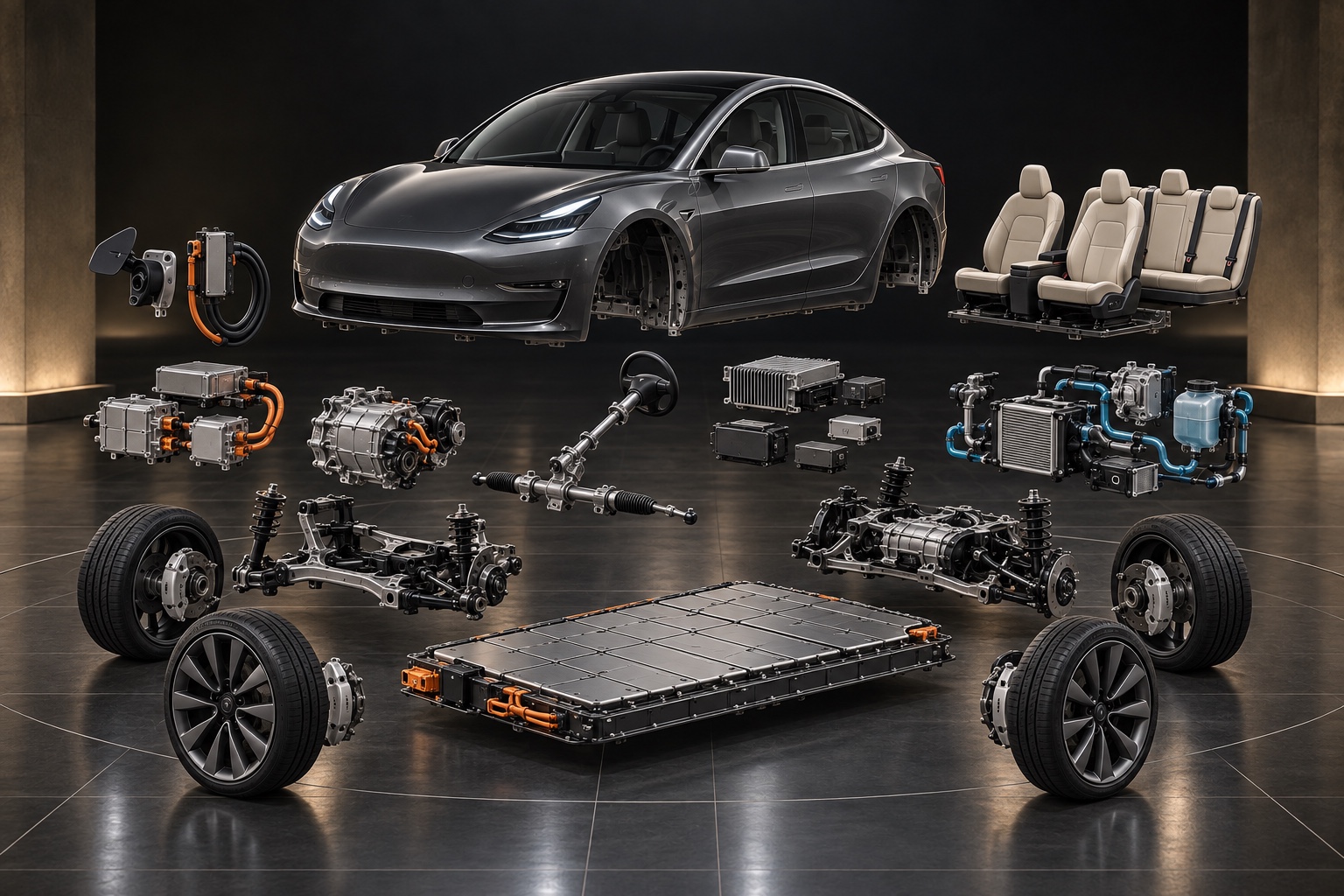 Exploded Tesla systems atlas
